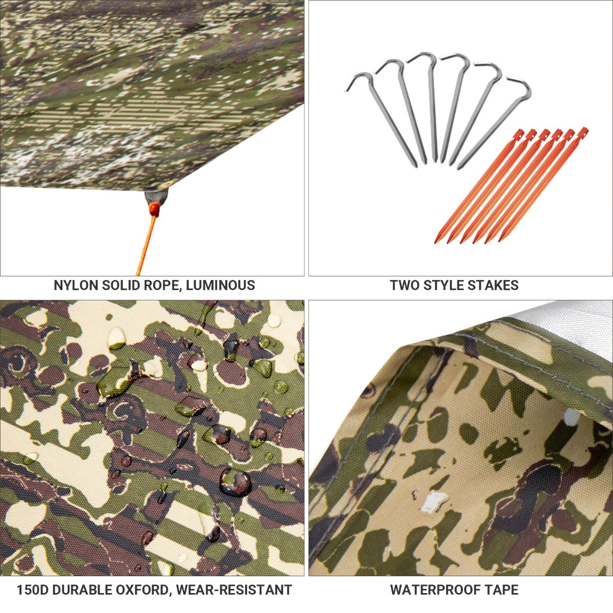 KingCamp UPF50+ Lightweight Tent Tarp Hammock Shade