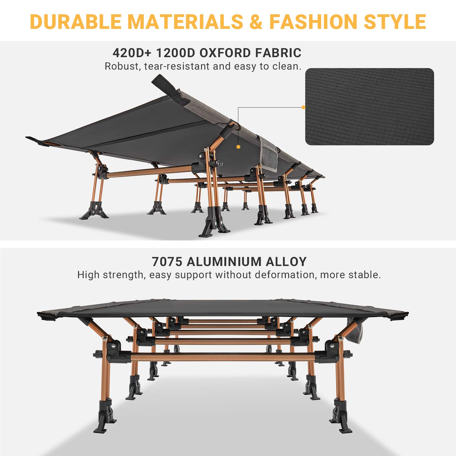 KingCamp Ultralight Compact Folding Camping Cot